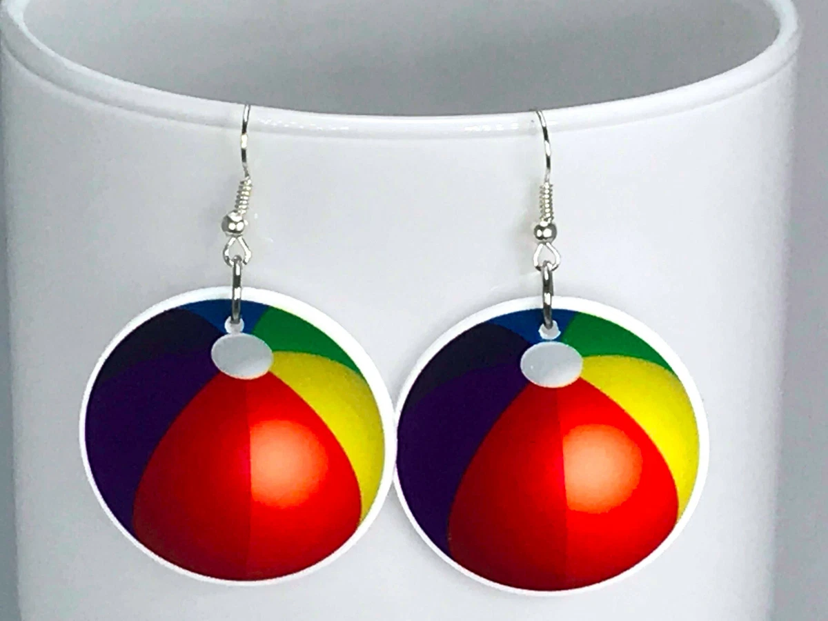 Beach ball best sale earrings