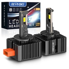 2X D3S D3R LED Headlight Bulbs Conversion 6000K Kit Replace HID Xenon Lamp 80W