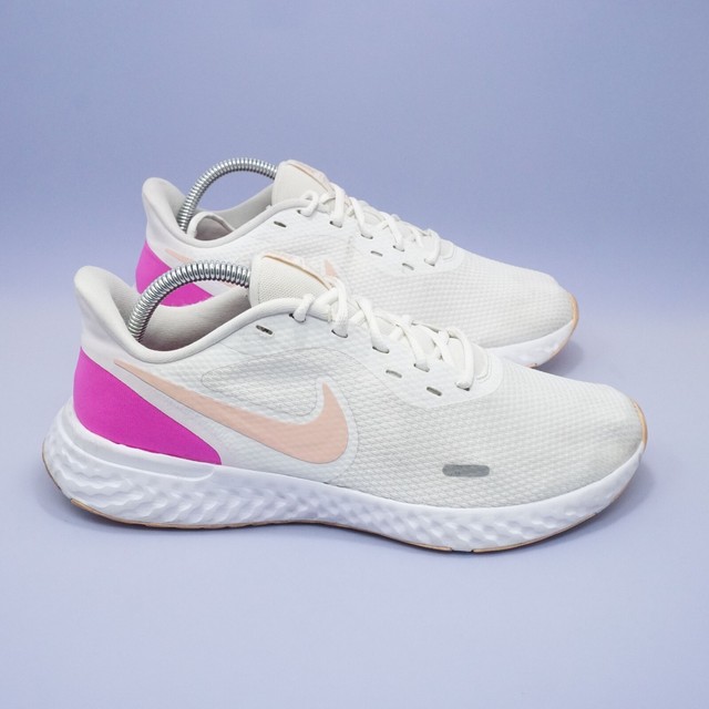 Size 10.5 - Nike Revolution 5 White Fire Pink for sale online | eBay