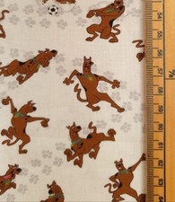 Scooby Doo fabric uk 100% cotton material Cartoon classic dog mystery paws balls