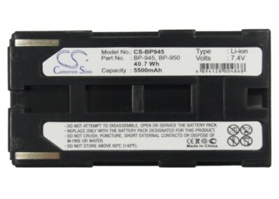 Replacement Battery For Canon 7.4v 5500mAh Camera Battery