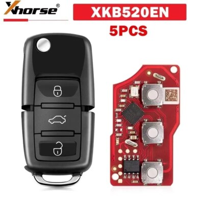 5PCS Xhorse XKB520EN Zweite Generation Ersätzt VW XKB501EN Draht Fernbedienung T