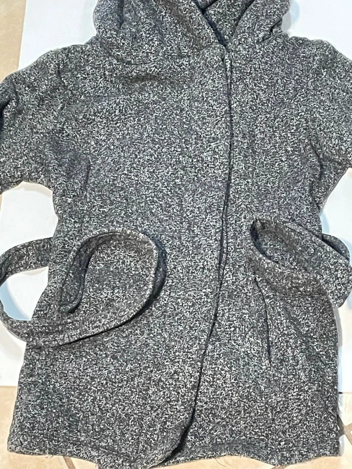 Mossimo Polar Sudadera Abrigo Mujer Pequeño Cinturón Botón Gris Foto 3 de 4
