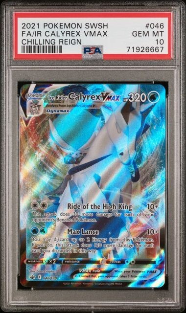 Pokémon Ice Rider Calyrex Vmax Holiday Calendar 046/198 PSA