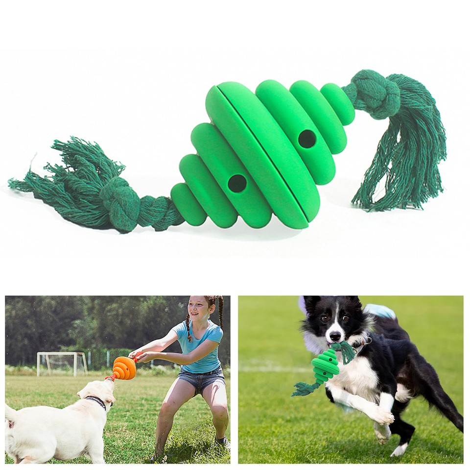 Dog Teeth Dog Dog Ball with Rope for Teeth Food Dispensing