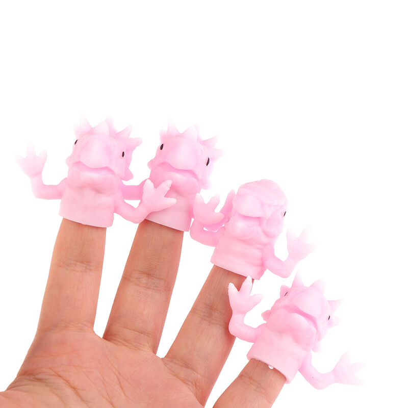 5Pcs Funny Dinosaur Story Finger Puppets Gashapon Toys Kid Birthday Party Favors eBay