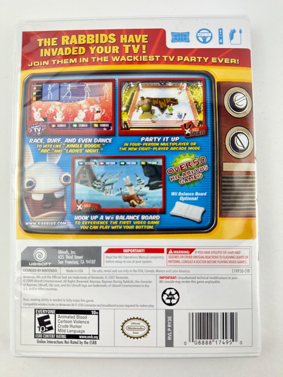 Rayman Raving Rabbids TV Party Nintendo Wii Video Game