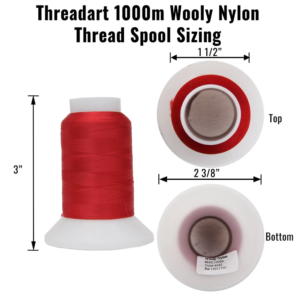 40 CONE WOOLY NYLON THREAD SET BY THREADART - 1000M CONES #200 - WOOLLY NYLON - Image 2 of 4