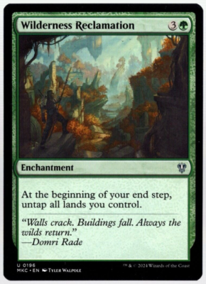 #ad #ad Wilderness Reclamation 0196 Non Foil Uncommon Murders at Karlov Manor MTG NM $1.94