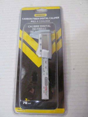 General Carbon Fiber Digital 3 Inch Caliper No. 1433
