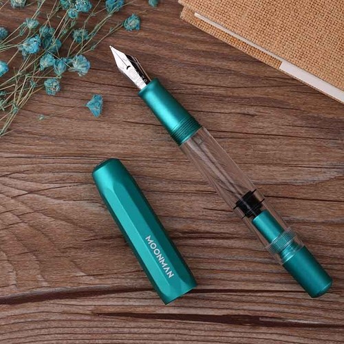 Mojiang T1 Acrylic/Metal Piston Fountain Pen Fine Nib 0.5mm Large Capacity NEW - Picture 14 of 27