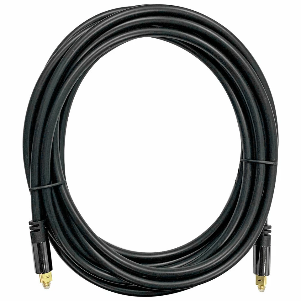 15 Ft Optical Digital Audio Fiber Optic Toslink Male Cable for Gaming & HD Audio - Image 2 of 3