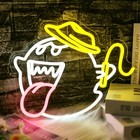 King Boo Neon Sign Ghost Led Neon Light with Dimmable Switch Gaming Neon Sign
