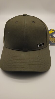 NWT Polo Ralph Lauren Cap Metal Plate Logo Adjustable Strap