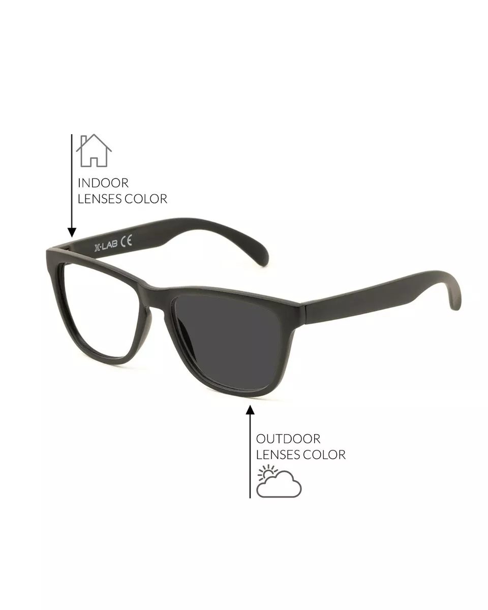 X-LAB Occhiali Vista Sole Fotocromatici stile Frogskins Uomo Donna lente  Grigio