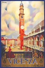 VICENZA ITALY VINTAGE STYLE PRINT/POSTER SATIN PHOTO PAPER T310