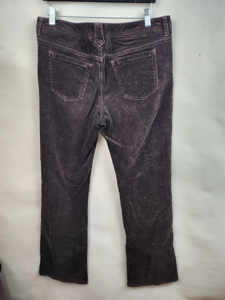 Tommy Hilfiger Mujer Pana Corte Bota Pantalones Talla 10 Largo Marrón Tiro Medio Y2K Foto 4 de 4