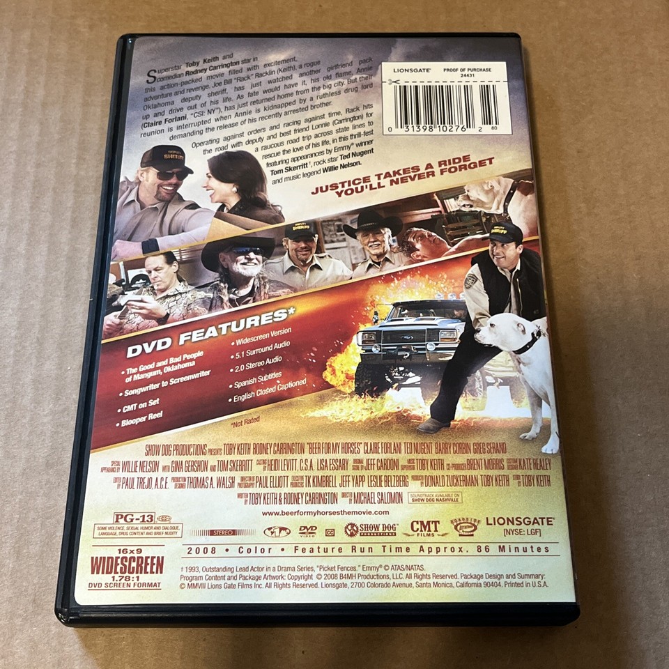 Beer for My Horses (DVD, 2008) Toby Keith Rodney Carrington RARE OOP