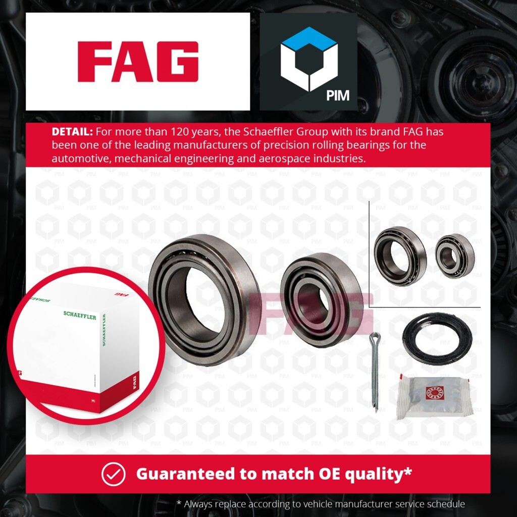 Wheel Bearing Kit fits OPEL MANTA B Front 1.8 2.0 77 to 88 FAG 1603065 1603193