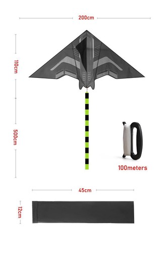 Cometa Delta Yongjian 2m - Cometa grande para acampar playa al aire libre para adultos y niños - Imagen 20 de 24