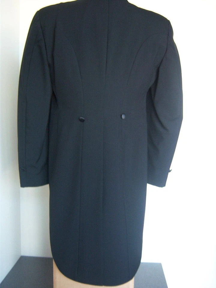 BLACK Formal Tuxedo TAILCOAT - Christian Dior Peak Lapel - most sizes available - Image 4 of 4