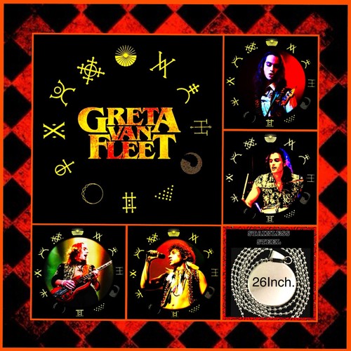GRETA VAN FLEET SAFARI SONG EXCLUSIVE COLLECTION FIVE PENDANTS ➕ ONE CHAIN - Picture 1 of 6