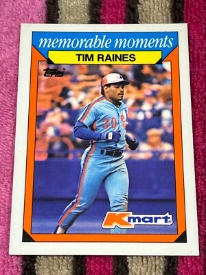 1988 TOPPS KMART MOMENTS #19 TIM RAINES EXPOS H.O.F. VINTAGE NMMT BASEBALL CARD! - Photo 1/2