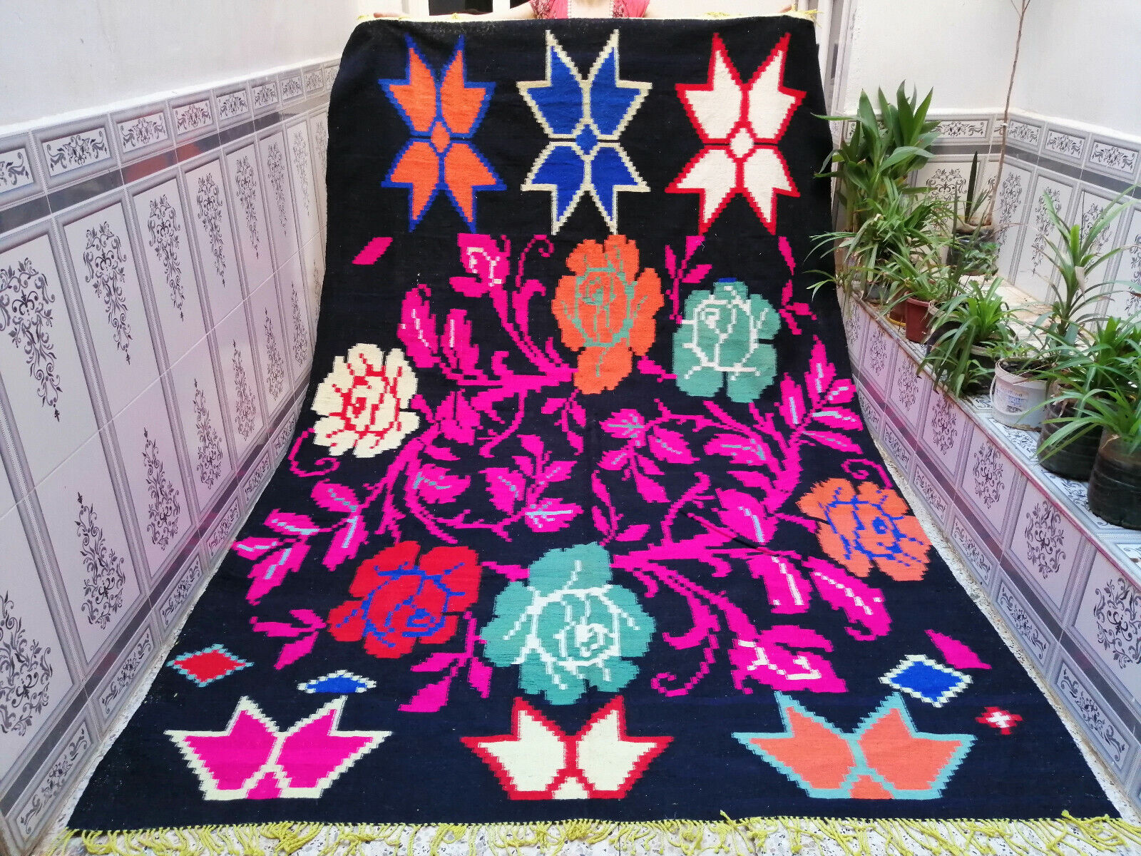 Moroccan Berber Rug Handmade Azilal Rug Vintage Moroccan Carpet 