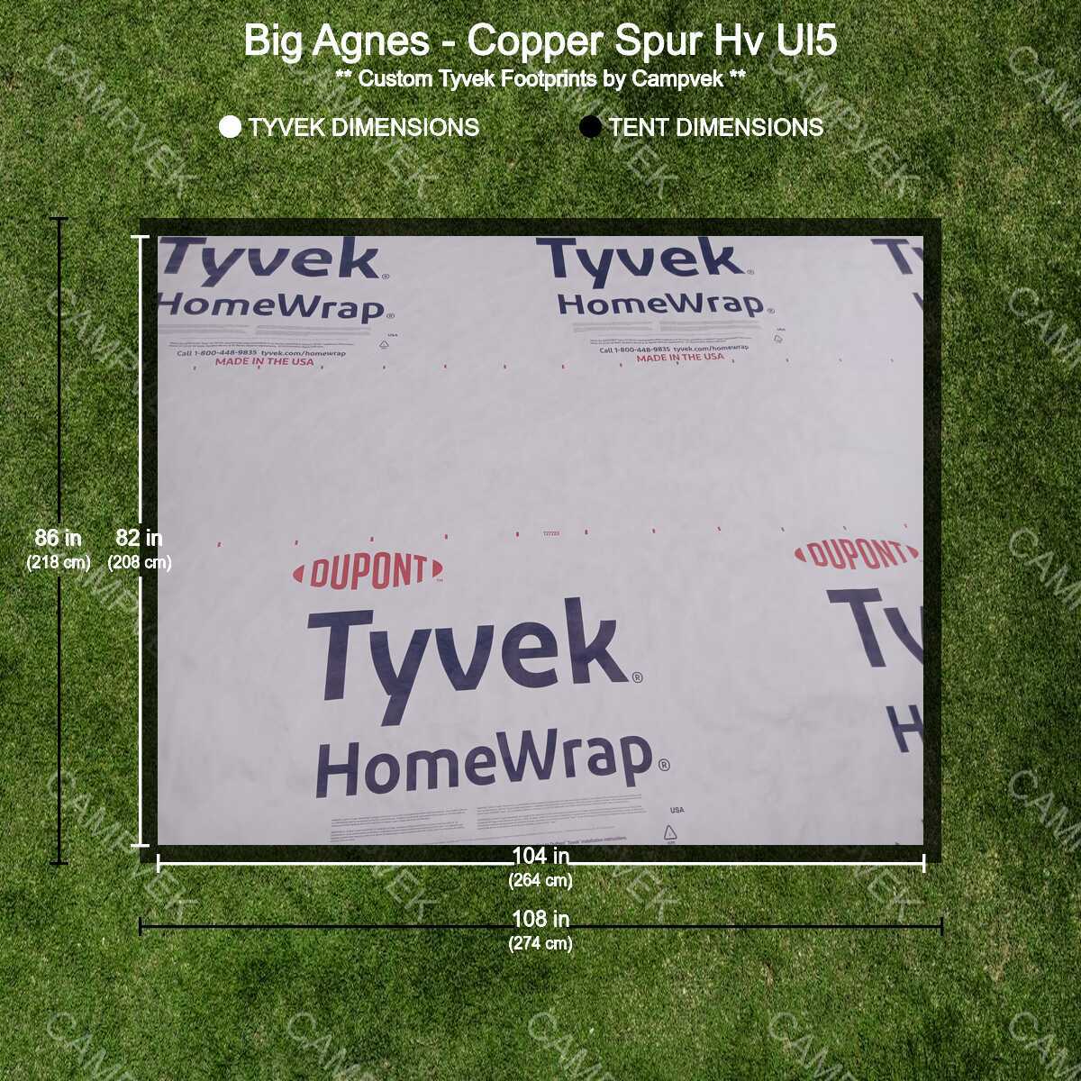 Tyvek Footprint for the Big Agnes Copper Spur Hv Ul5 Tent | eBay