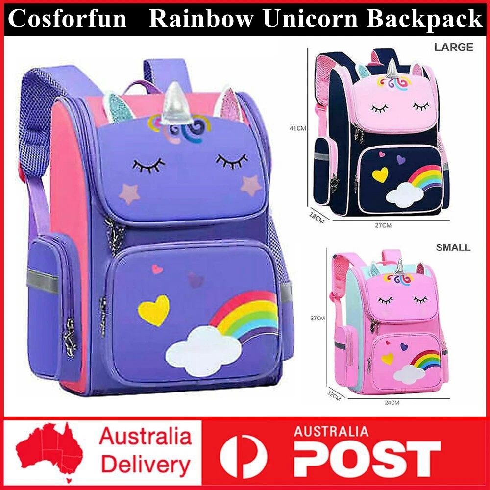 Kids unicorn backpack top