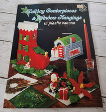1985 Holiday Centerpieces  Window Hangings Plastic Canvas Patterns Booklet