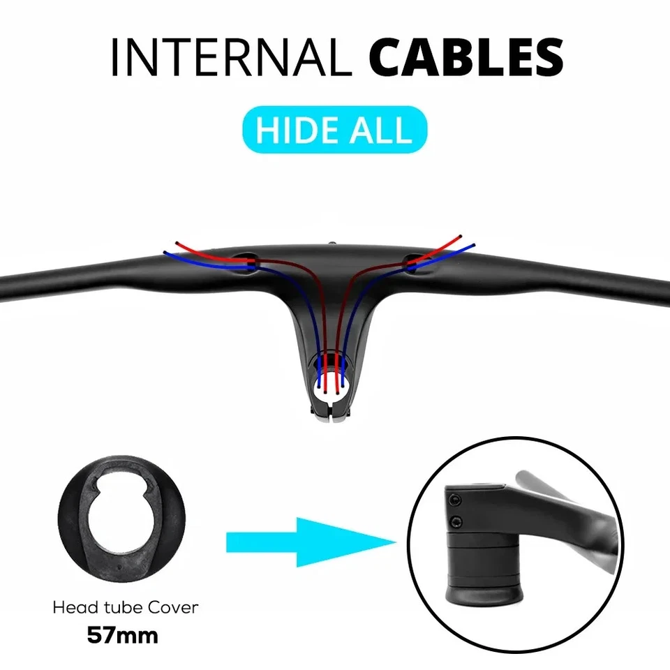 Syncros Carbon Integrated Internal Cable -17° 50mm-90mm MTB Bicycle Handlebar - Image 2 of 4