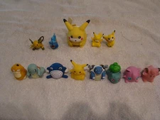 Lot Of 8 Vintage Pokemon  OddzOn Sliders 1999, Talking Pikachu, 4 Mini Figures