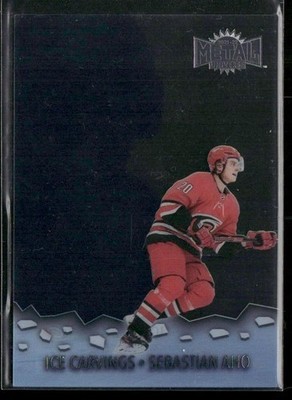 2021-22 SkyBox Metal Universe Sebastian Aho Ice Carvings #IC-17 Hurricanes