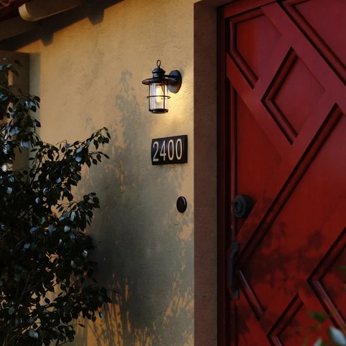 Vaxcel Lighting T0741 Lake Shore 10" Tall Outdoor Wall Sconce - Black - Picture 8 of 11