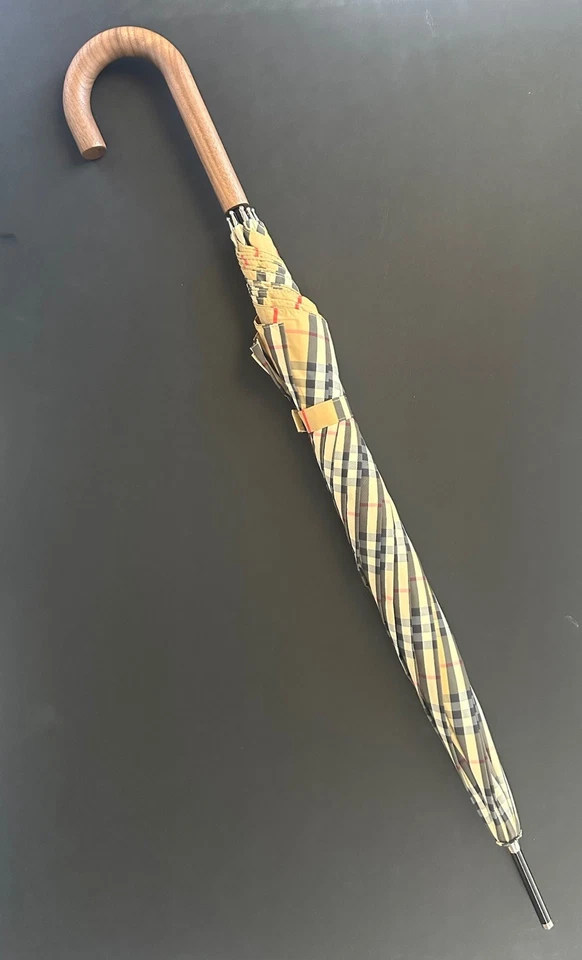 Burberry Waterloo Archive Beige Check Walking Umbrella 80777071 NWT $690 - Image 4 of 4