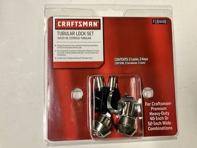 Craftsman Tubular Lock Set 2 Locks & Keys for Premium Heavy Duty 40 or 52'' 16448