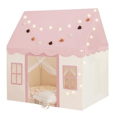 Large Kids Tent with mat, Star Lights, Tissue Garland, Play Tent Indoor  Out...