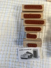 Stampin Up Full Calendar Wood Stamp Set 12 Months Double Mounted UNUSED