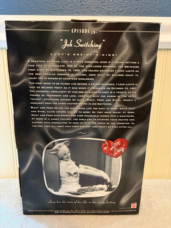 Muñeca Barbie Mattel I Love Lucy cambio de trabajo episodio 39 nueva en caja fábrica de dulces Foto 2 de 4
