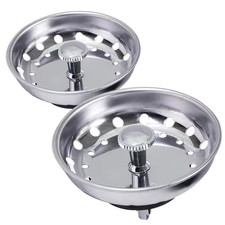 3-1/2 In. Strainer Basket Fixed Post Replacement for Kitchen Sink Drains Stainle