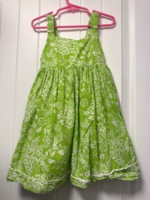 Green Floral Girls  Dress