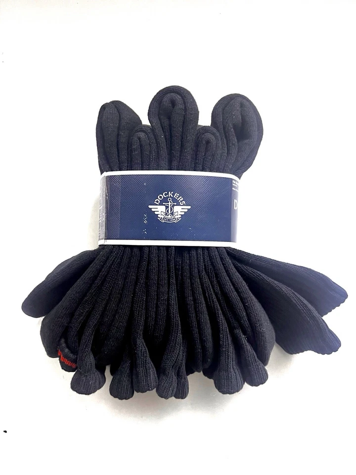 PACK DE 5 PARES DE CALCETINES DEPORTIVOS DOCKERS PARA HOMBRE NEGROS TALLA 6-12 Foto 2 de 3