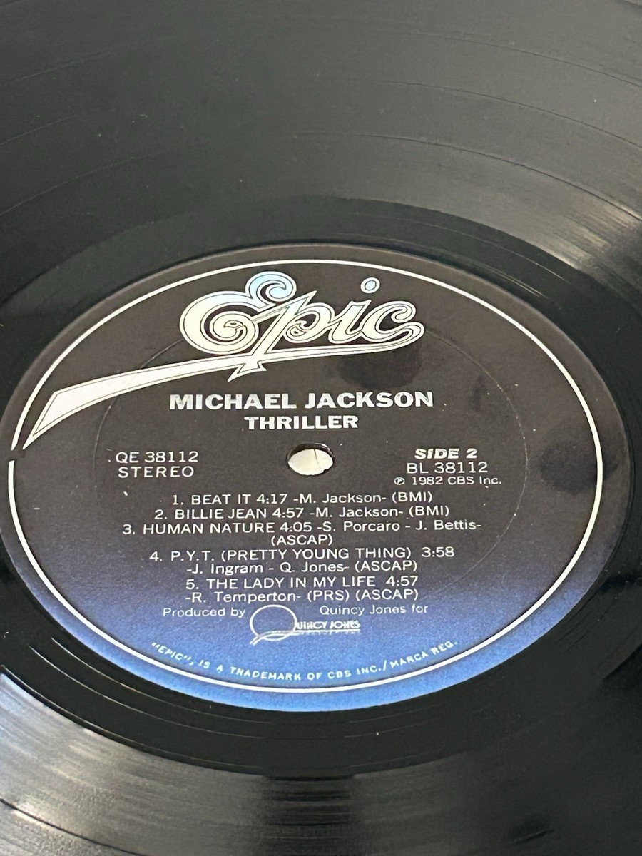 Michael Jackson Thriller LP Epic Records QE 38112 SHRINK w/HYPE