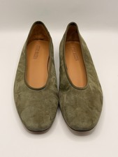 Steve Madden Women Pipa Green Leather Ballet Flat Sz 10 M