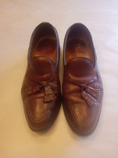 Allen Edmonds Grayson Brown Leather Tassel Loafers, 11D Made In USA, Dress Shoes