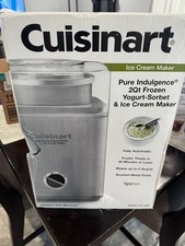 Cuisinart Pure Indulgence 2 Quart Frozen Yogurt Sorbet Ice Cream Maker NEW INBOX
