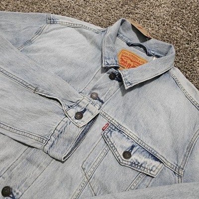 Levi's Men's XL Denim Trucker Jacket Light Wash Blue New With Tag