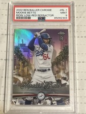2022 Topps Chrome Ben Baller Edition Ridin Low Mookie Betts Red 1/5 PSA 9 POP 1