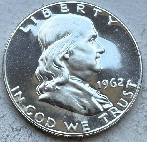 1962 Proof Franklin Half Dollar 90% Silver-INV#8767